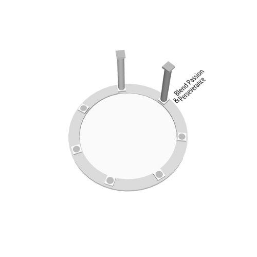 Diagram of a circular window with two vertical screws and labeled 'Window Screw'