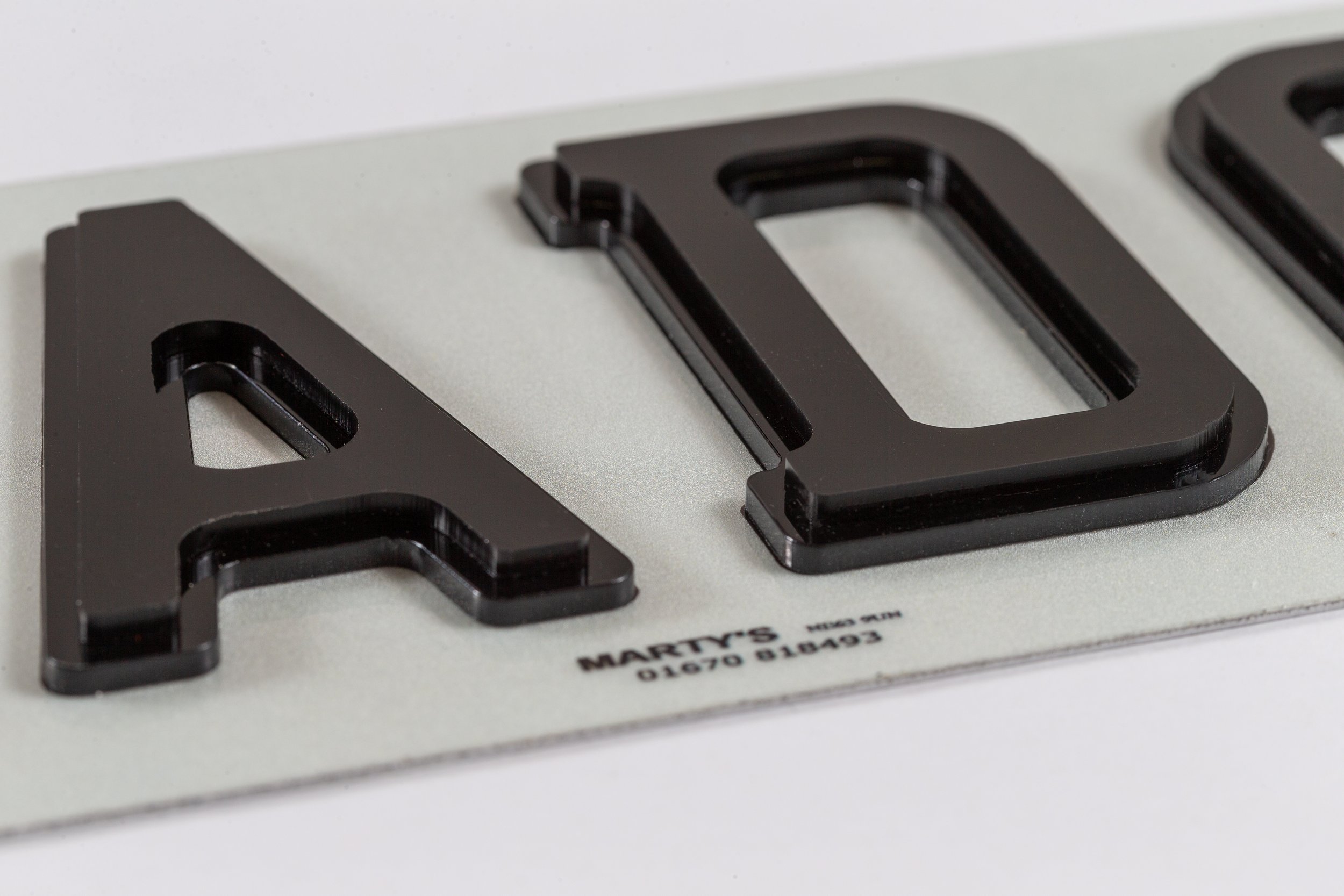 Shadow number plates