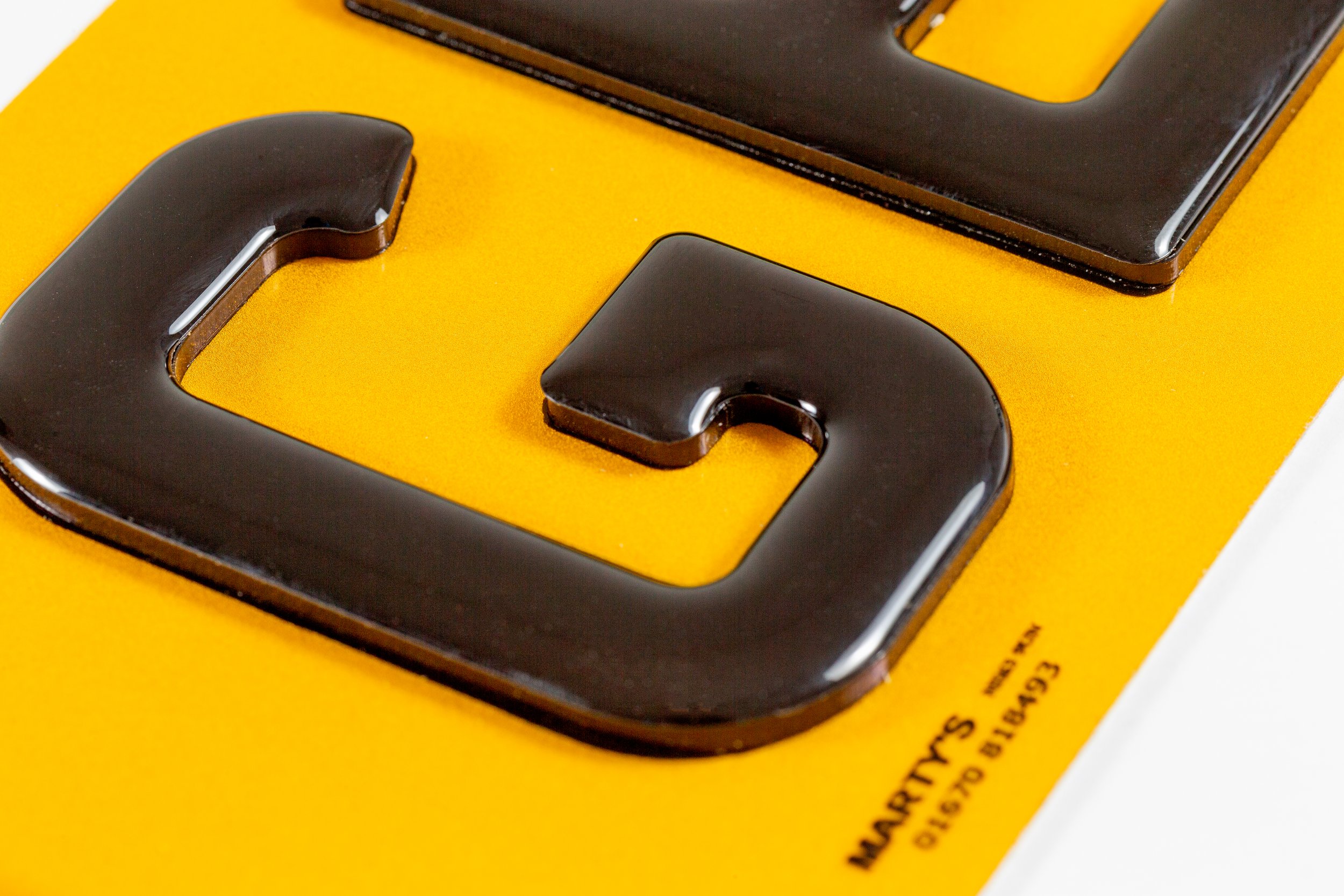 5D gel number plates