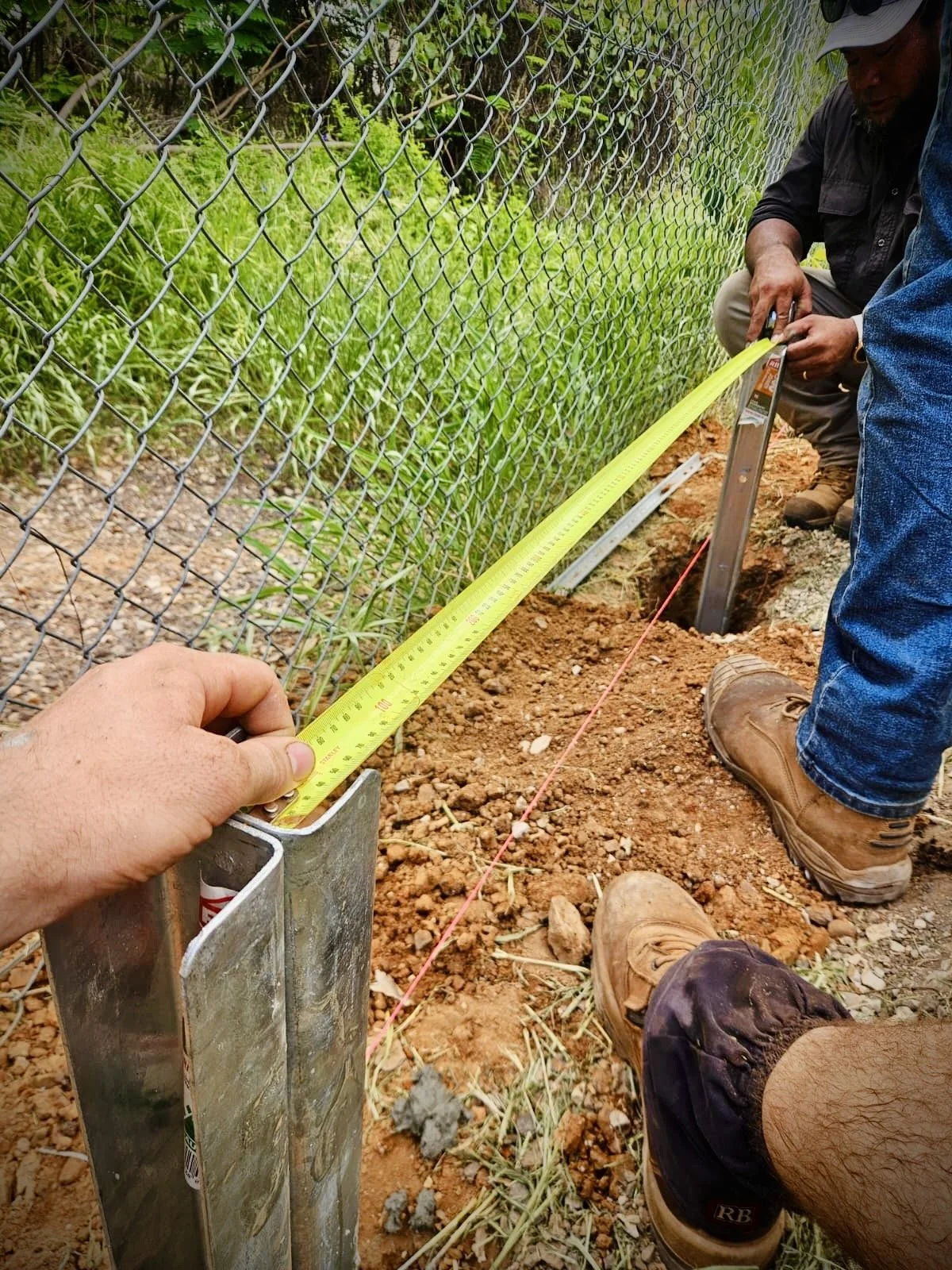 Retaining wall precision.