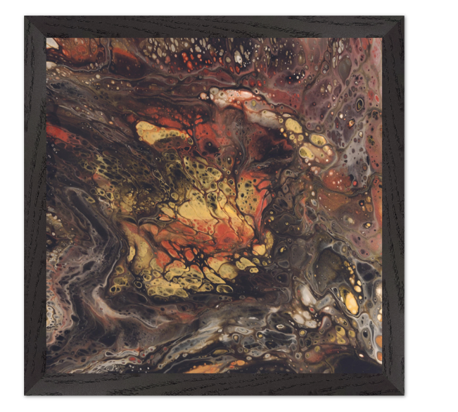 Screenshot 2024-10-17 135410 flame wing Black framed poster.png