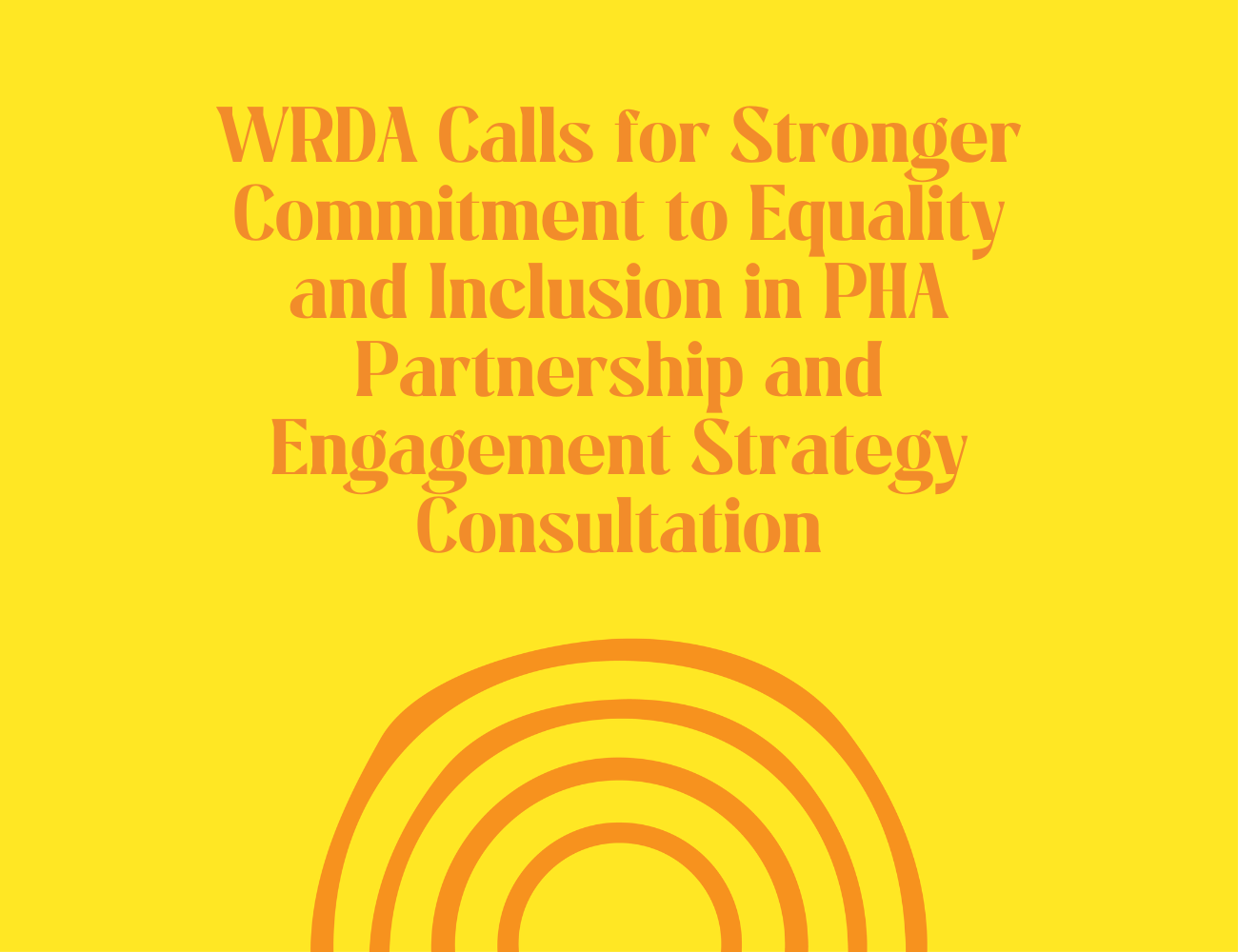 WRDA Calls for Stronger Commitment to Equality and Inclusion in PHA Partnership and Engagement Strategy Consultation