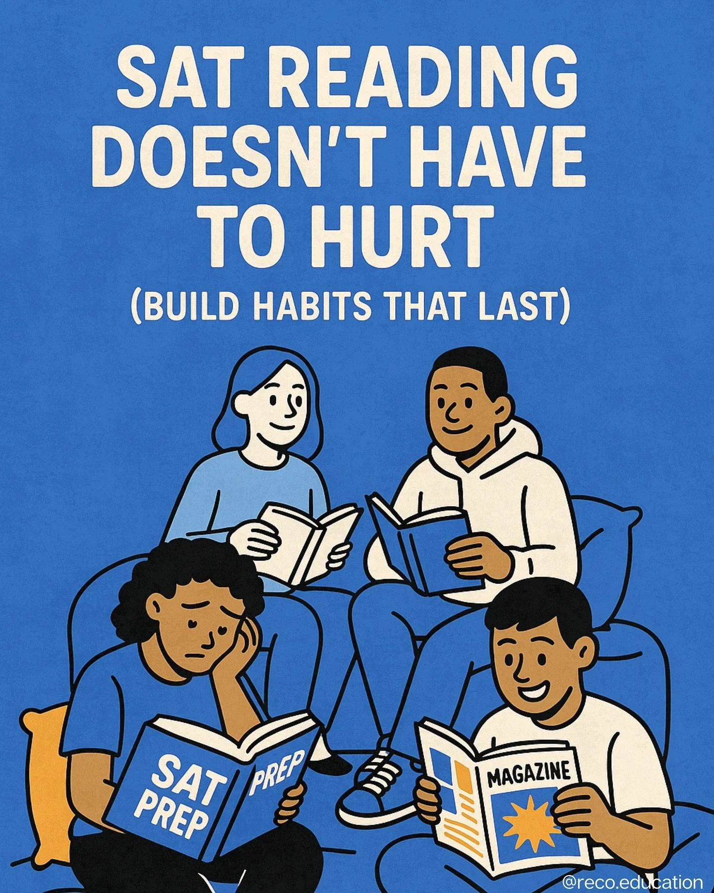 SAT Reading might feel like a chore right now, but here&rsquo;s the thing: building good reading habits isn&rsquo;t just about one exam. It&rsquo;s about making college, research, and even everyday learning a whole lot easier.

Start small. Read what