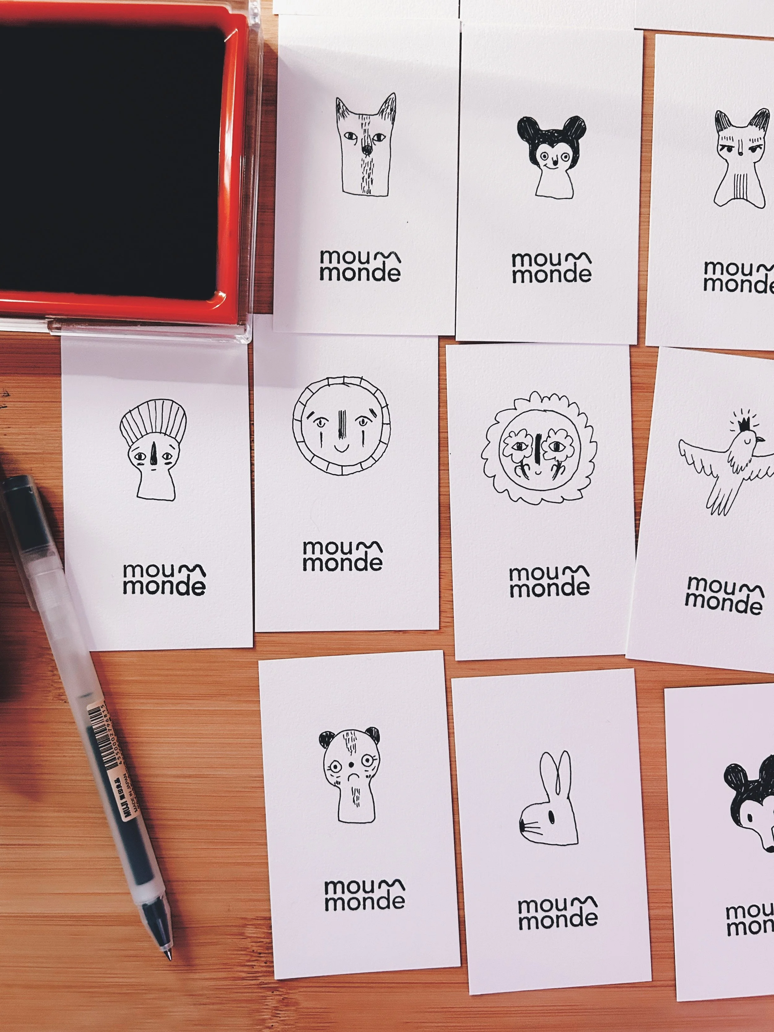 Hand drawn business cards