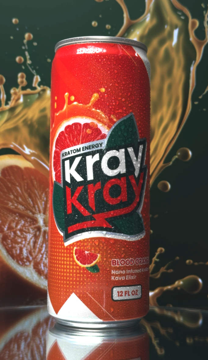 Kray Kray energy drink can, product still
