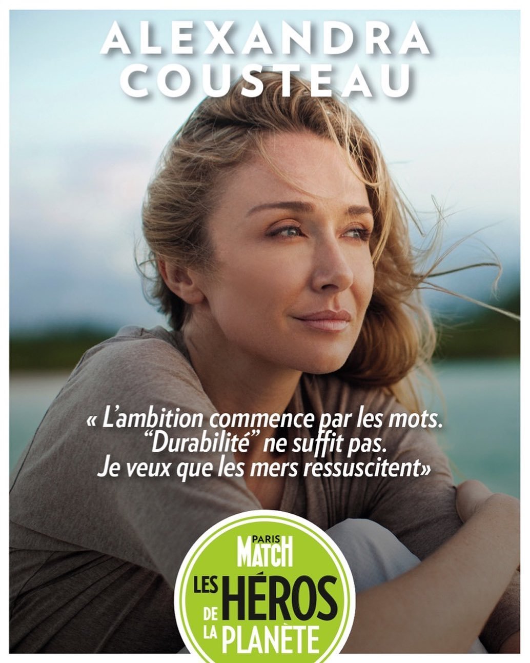 Repost from @parismatch_magazine
&bull;
Pour la petite-fille du commandant Cousteau, sauver la mer n&rsquo;est pas un r&ecirc;ve mais un projet solide, fond&eacute; sur la science et les nouvelles technologies. Elle a cr&eacute;&eacute; la fondation 