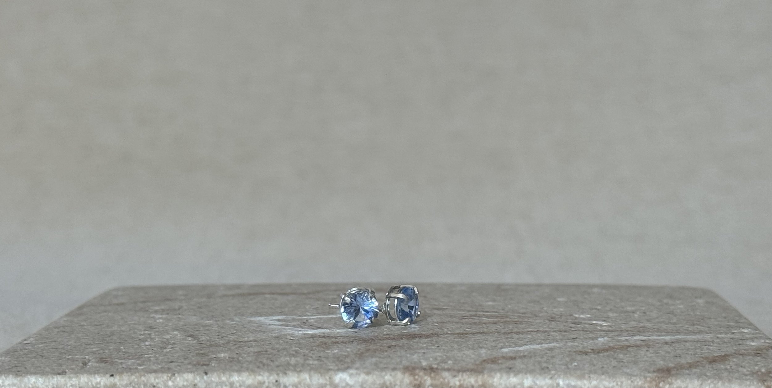 Aquamarine studs