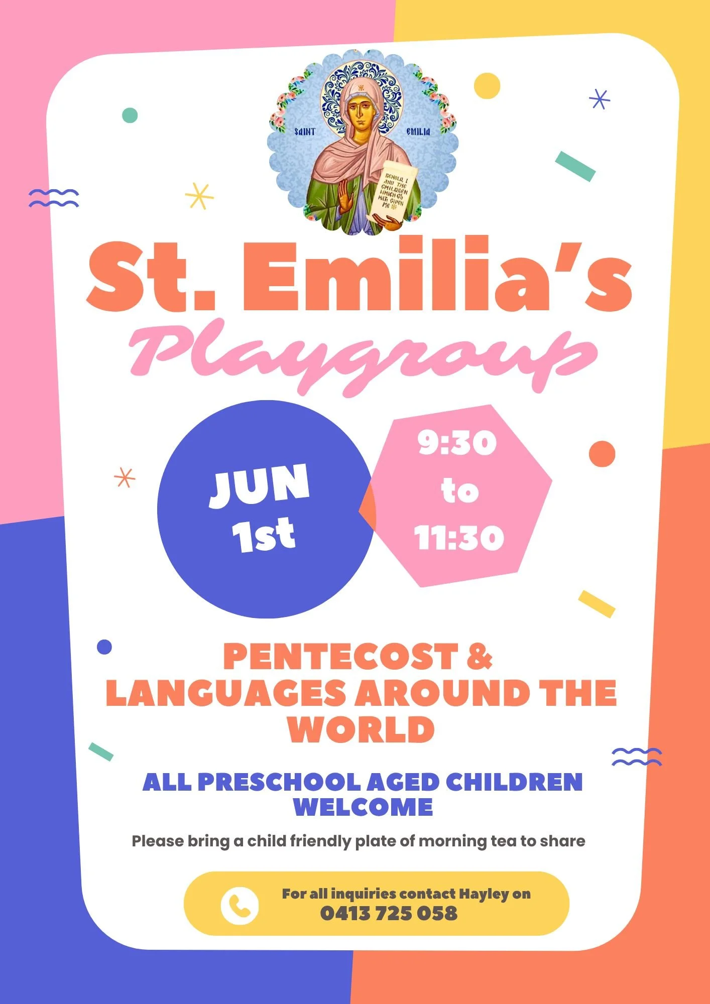 1 June Playgroup