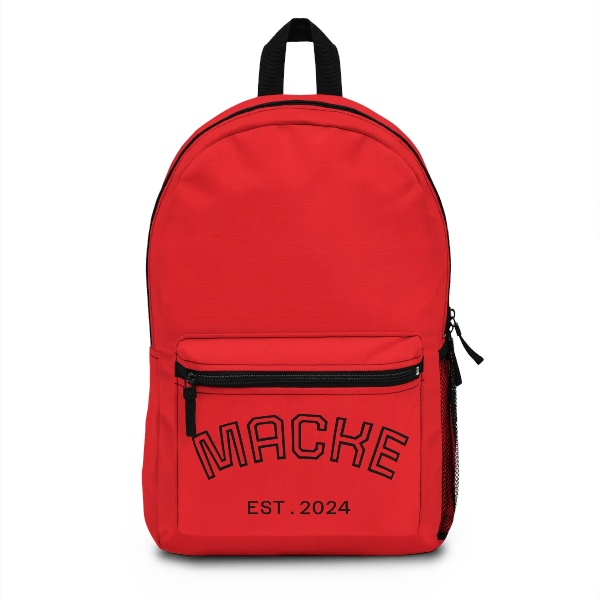 Trendy Red Backpack with Custom Text, Stylish Daypack for Students, Everyday Use, Travel Bag, School Essentials