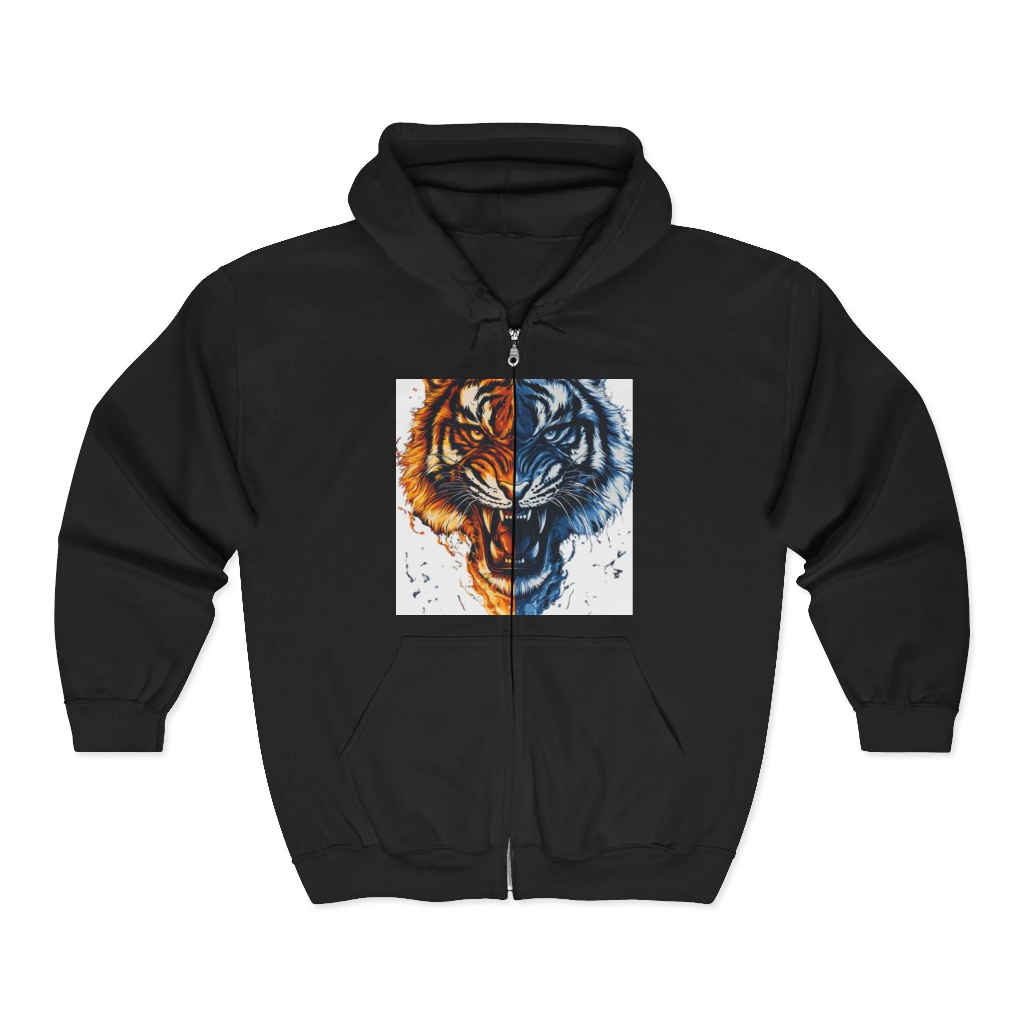 Majestic Tiger Zip Hoodie- Macke design