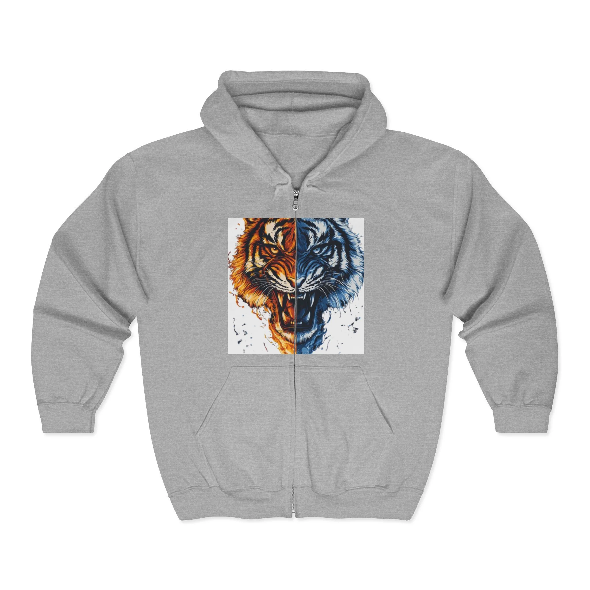 Majestic Tiger Zip Hoodie- Macke design