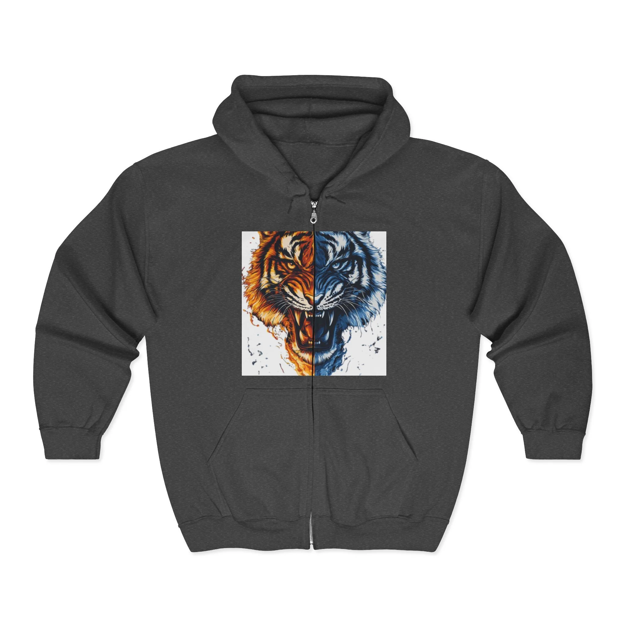 Majestic Tiger Zip Hoodie- Macke design