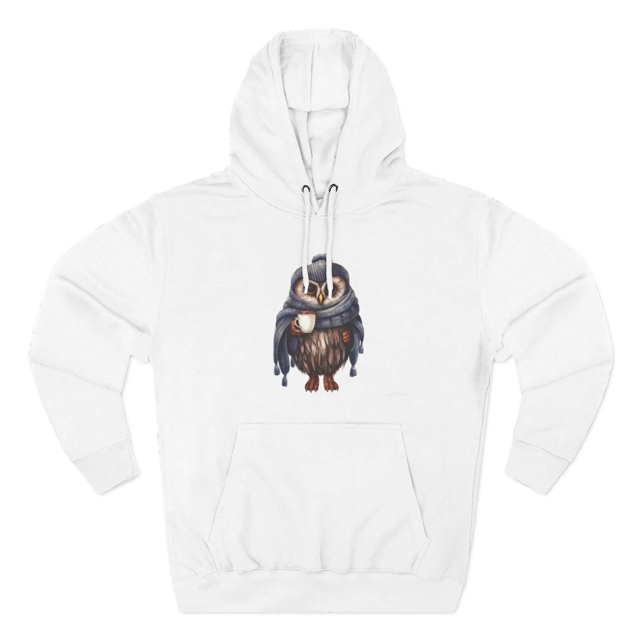 Macke Custom Cozy Owl Fleece Hoodie - Perfect for Nature Lovers