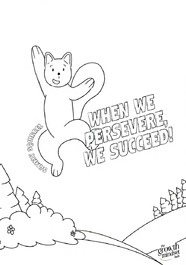 Sammy Squirrel Colour-in Sheet