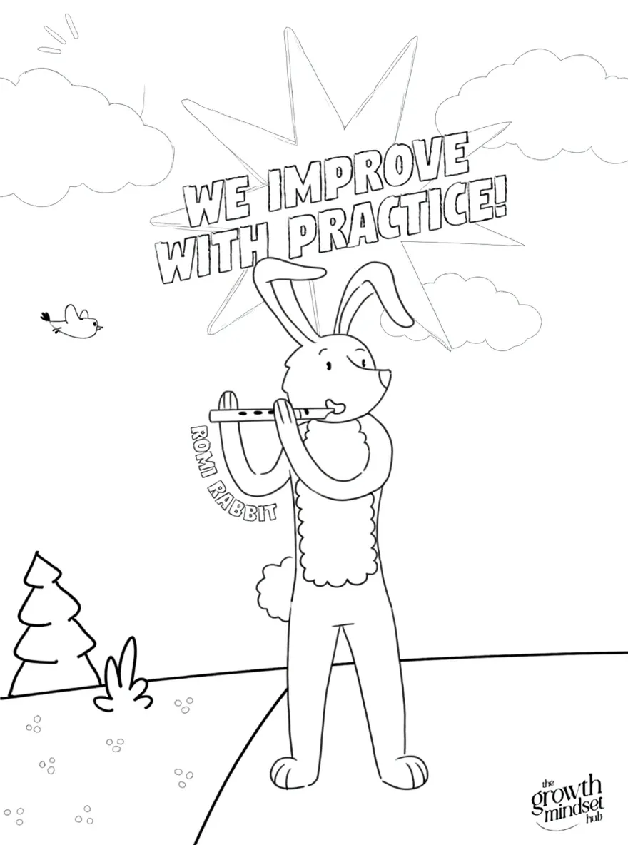 Romi Rabbit Colour-in Sheet