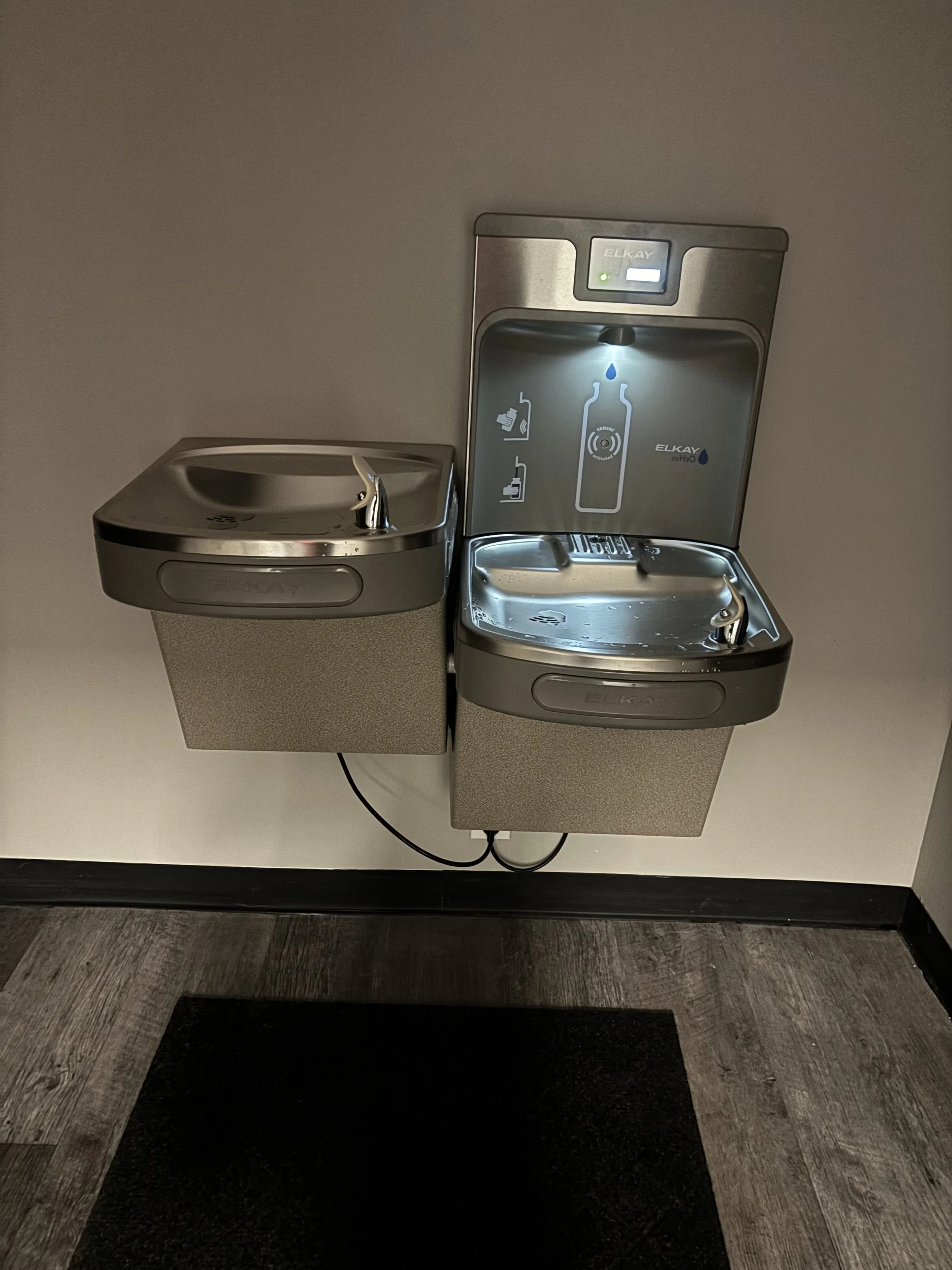 Commercial drinking fountain installation completed by RonJon Plumbing