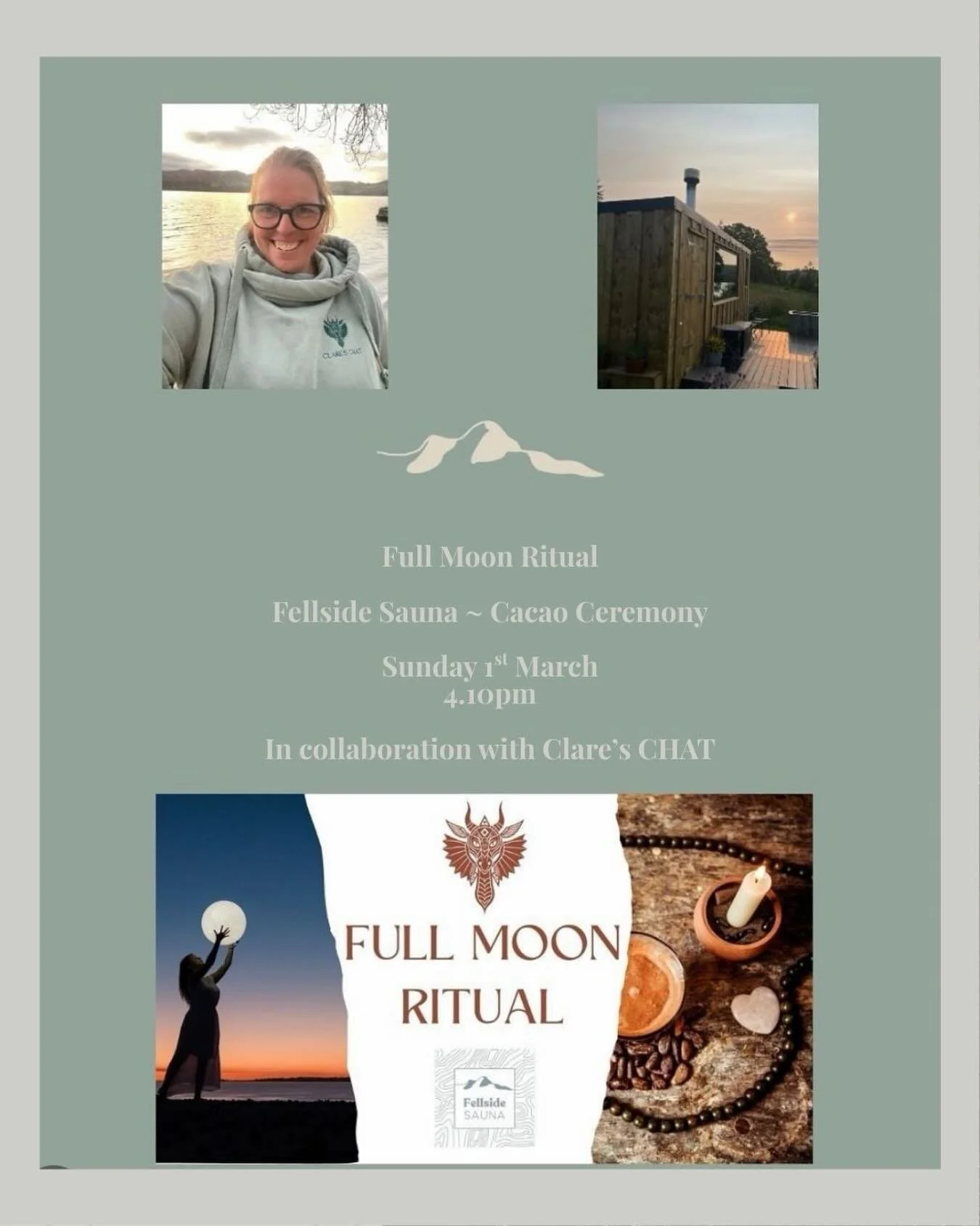 🌕🌒 Sunday 1st March 4.10pm 🌒 🌕

Fellside Sauna ~ Full Moon Cacao Ceremony ~ Clare&rsquo;s CHAT

The Worm Moon, a total lunar eclipse blood moon, symbolises intense transformative energy leading to lasting change. As a Full Moon in Virgo, it empha