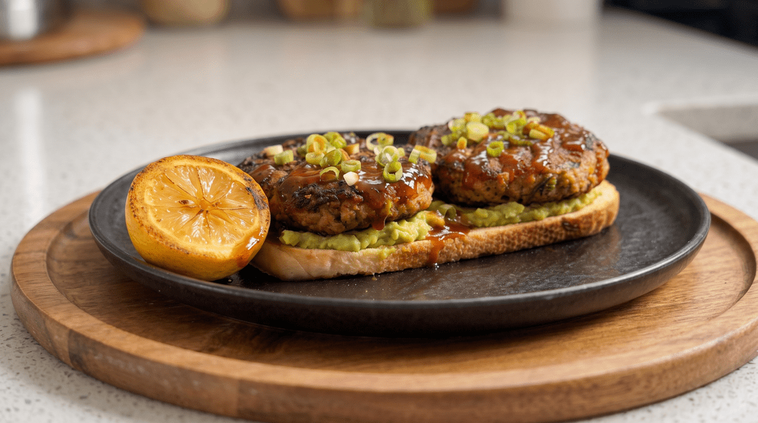 Avocado Toast with Crab Cakes
