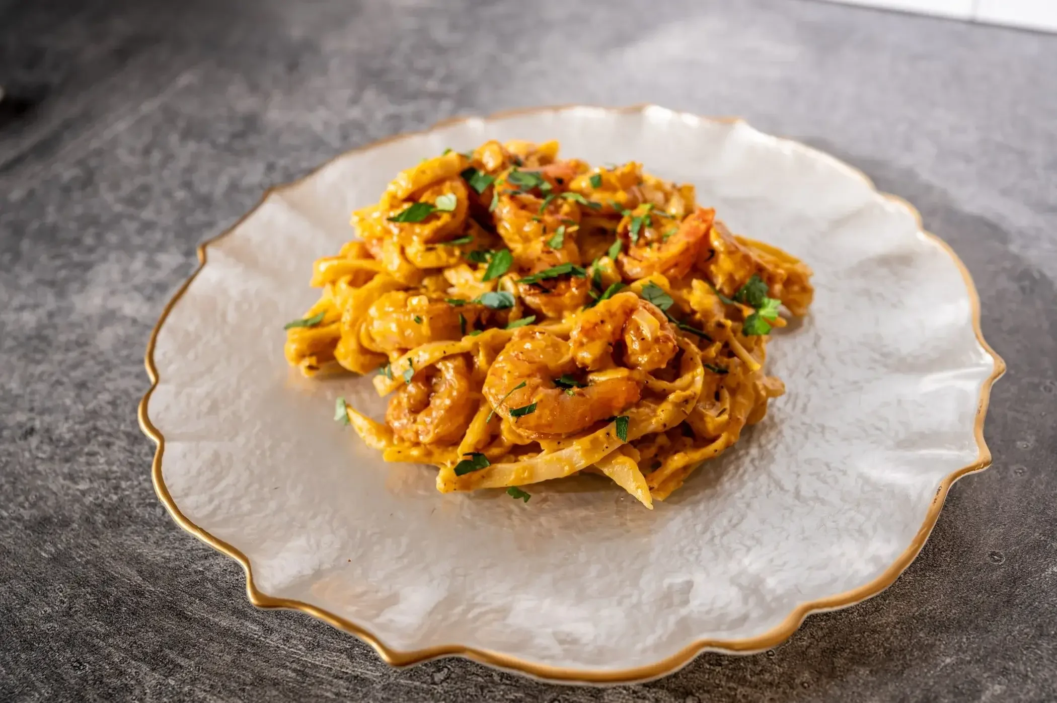 Pumpkin Shrimp Pasta