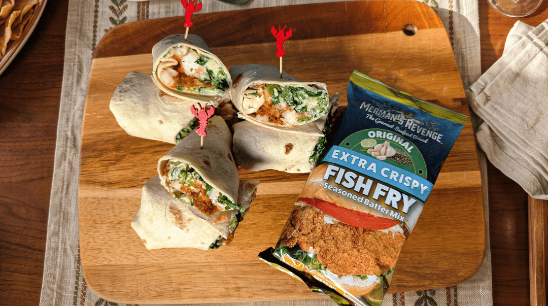 Shrimp Caesar Salad Wraps