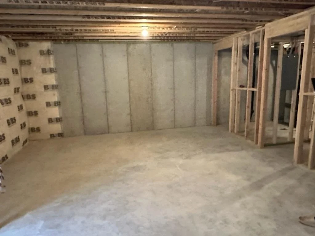    Unfinished basement, Before Photo, June 2023