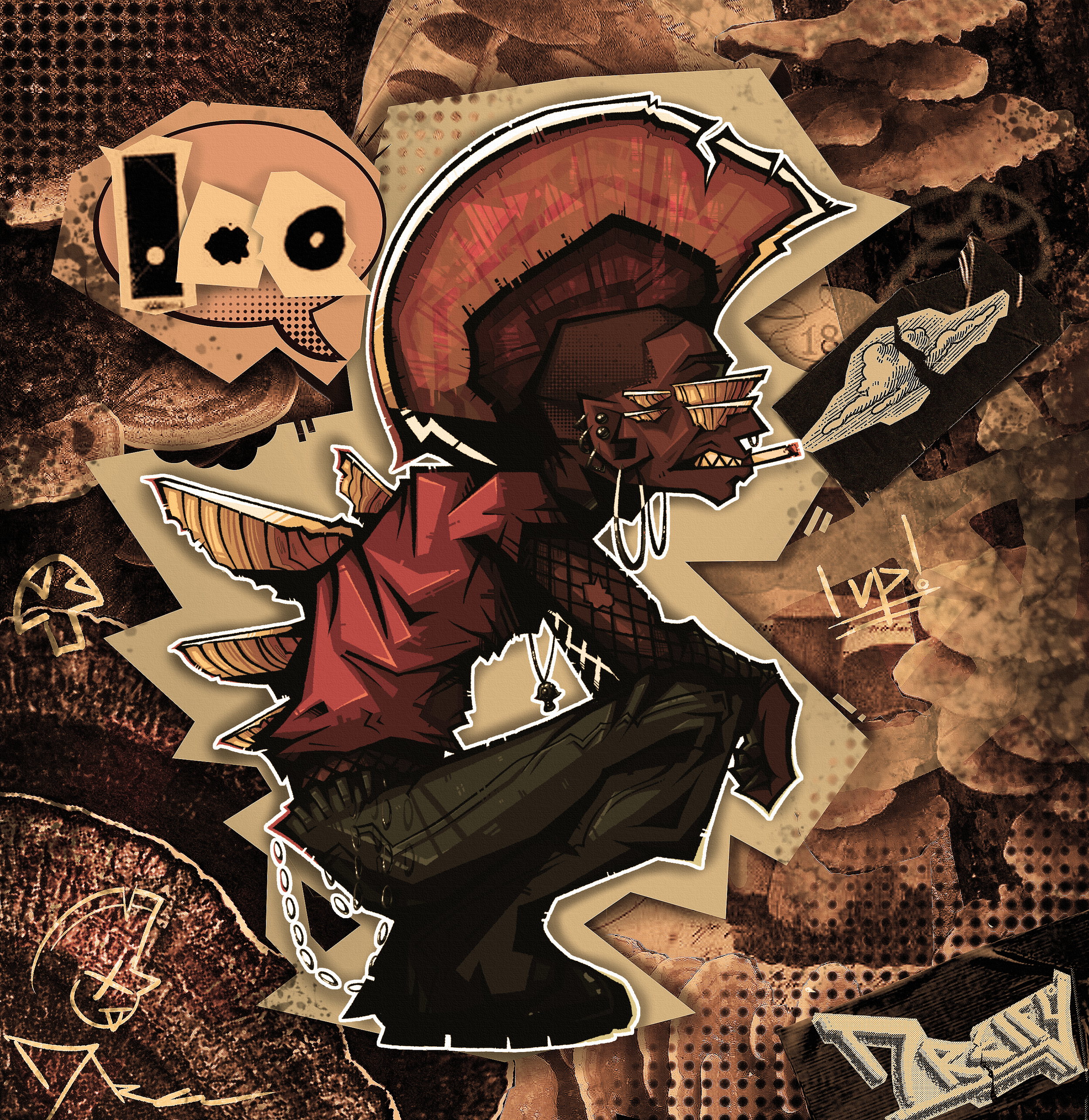 Blushing Bracket Toadstool Sepia.png