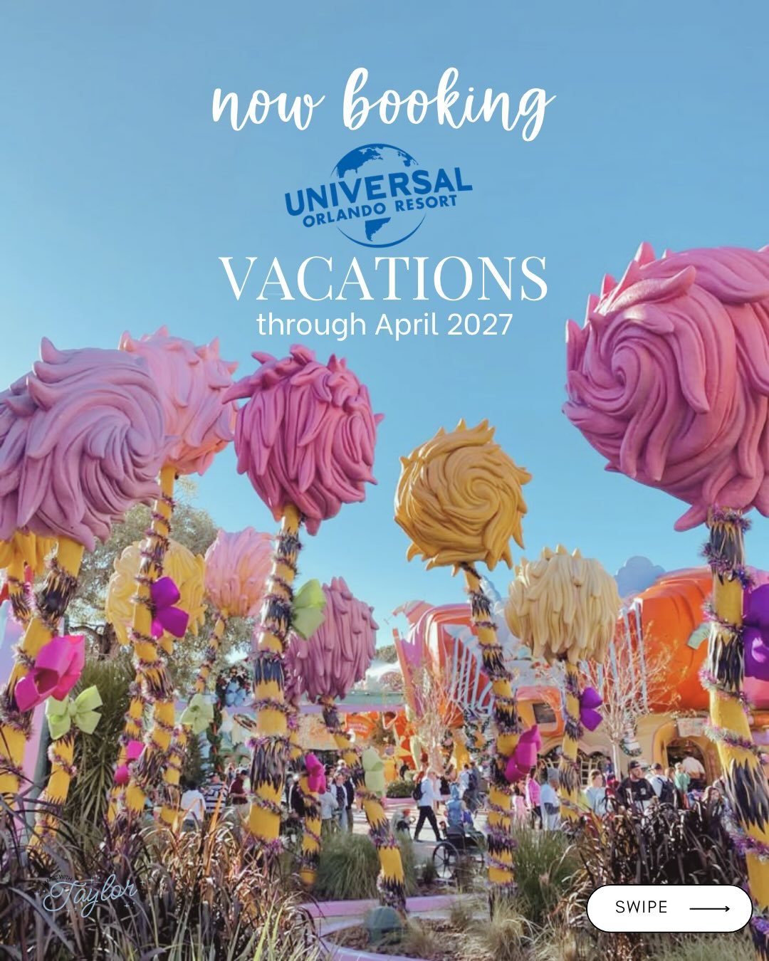 If you&rsquo;ve been waiting&hellip; Universal Orlando Resort vacation packages now available through April 30th, 2027! ✨ 

And even sweeter news? Save up to $300 on 2026 bookings &amp; up to $200 on 2027 bookings when you bundle &amp; save. 

Click 