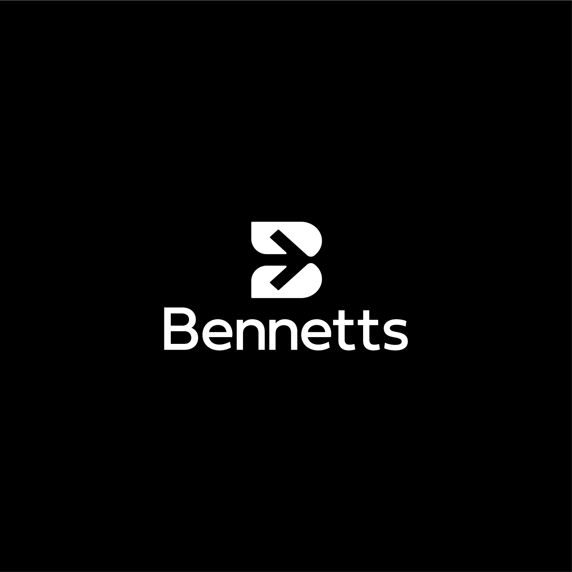 Black background with white logo and text reading 'Bennetts' in the center.