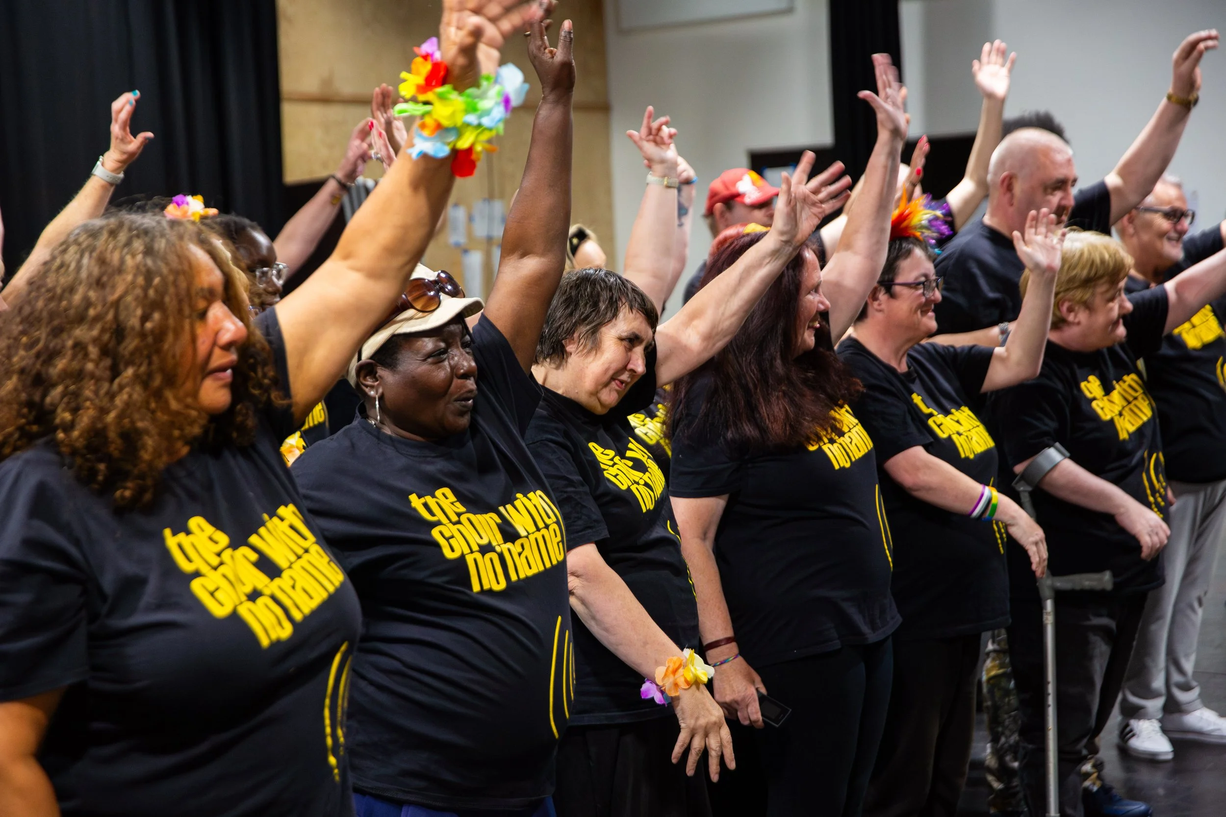 Choir with No Name Liverpool performing