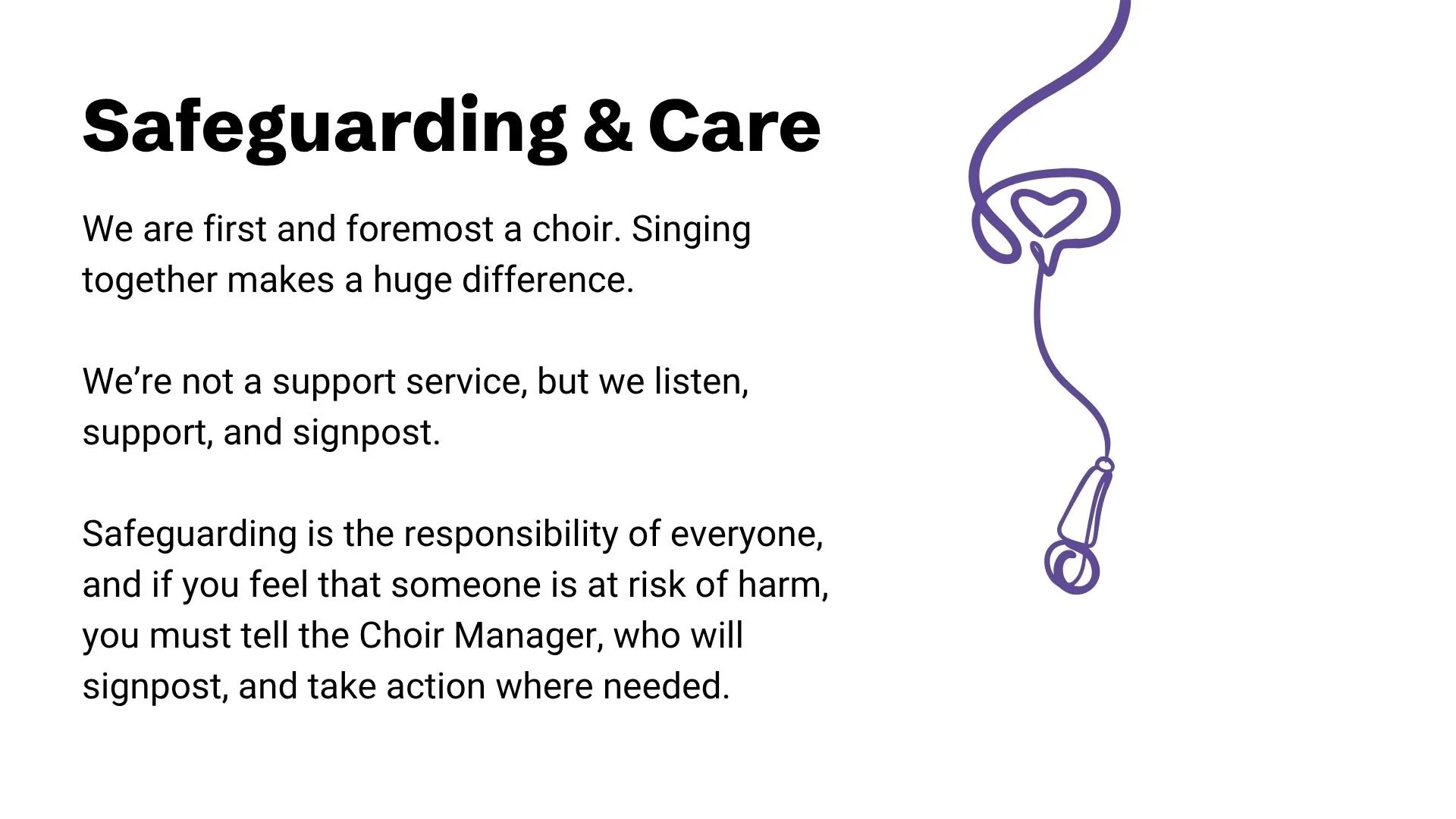 Safeguarding and care section of training