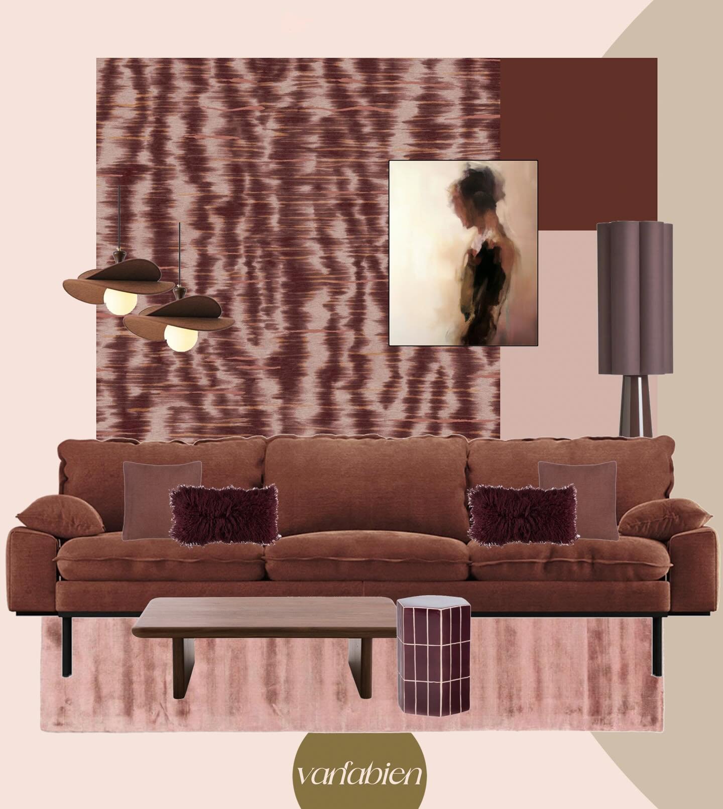 🤎 Warme ton sur ton tinten in de zithoek&hellip;.
Oudroze en wijnrood zorgen voor warmte en harmonie in huis. Dit is precies de stijl die het best in mijn straatje past. 

Wat ik zo leuk vind? Dat de meeste van jullie juist voor deze post kozen. Bli