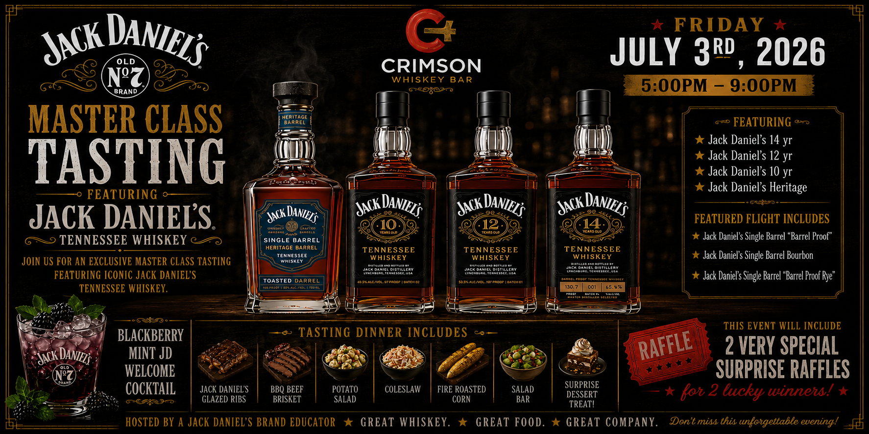 Exclusive: Jack Daniel's Master Class tasting at Crimson Whiskey Bar