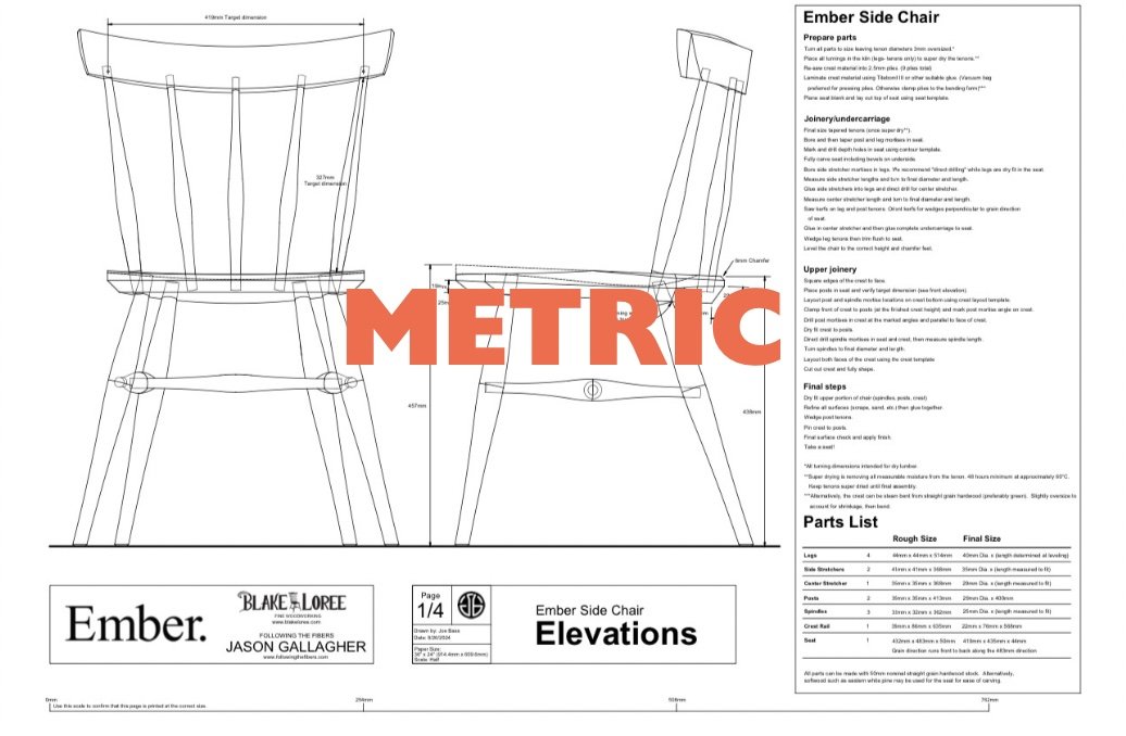 Ember Chair Plans *Metric*