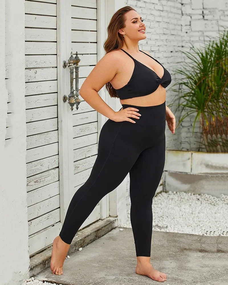 Twist Front Bralette + Legging Set Plus Size