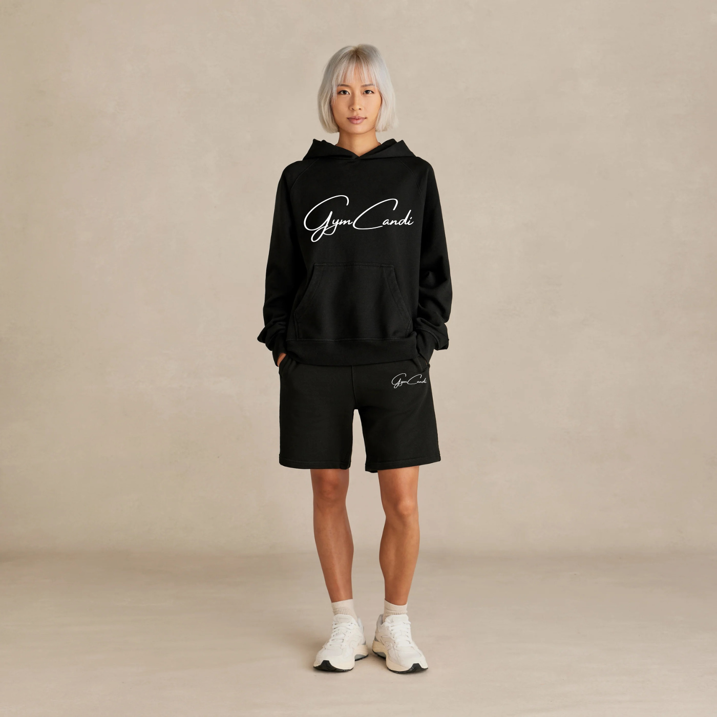 GymCandi Signature Organic Cotton Hoodie and Short Set