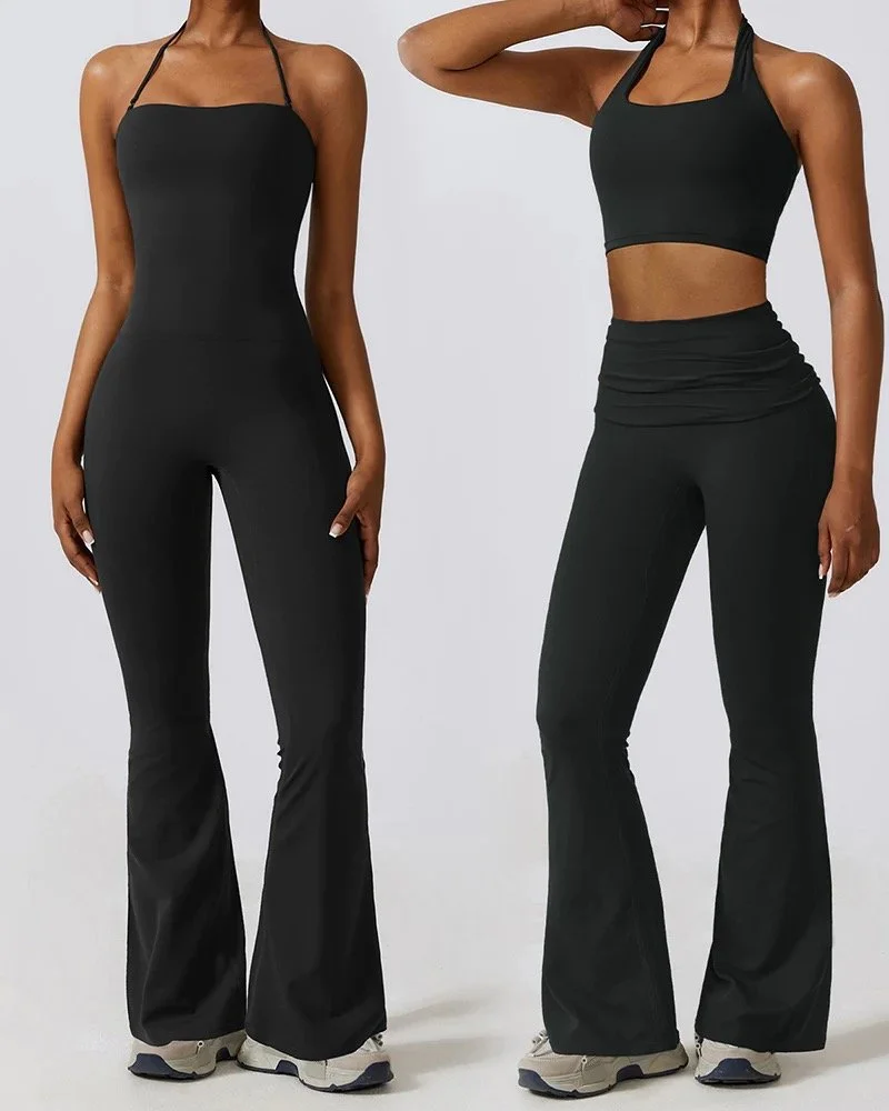 Convertible Flared Leg Jumpsuit