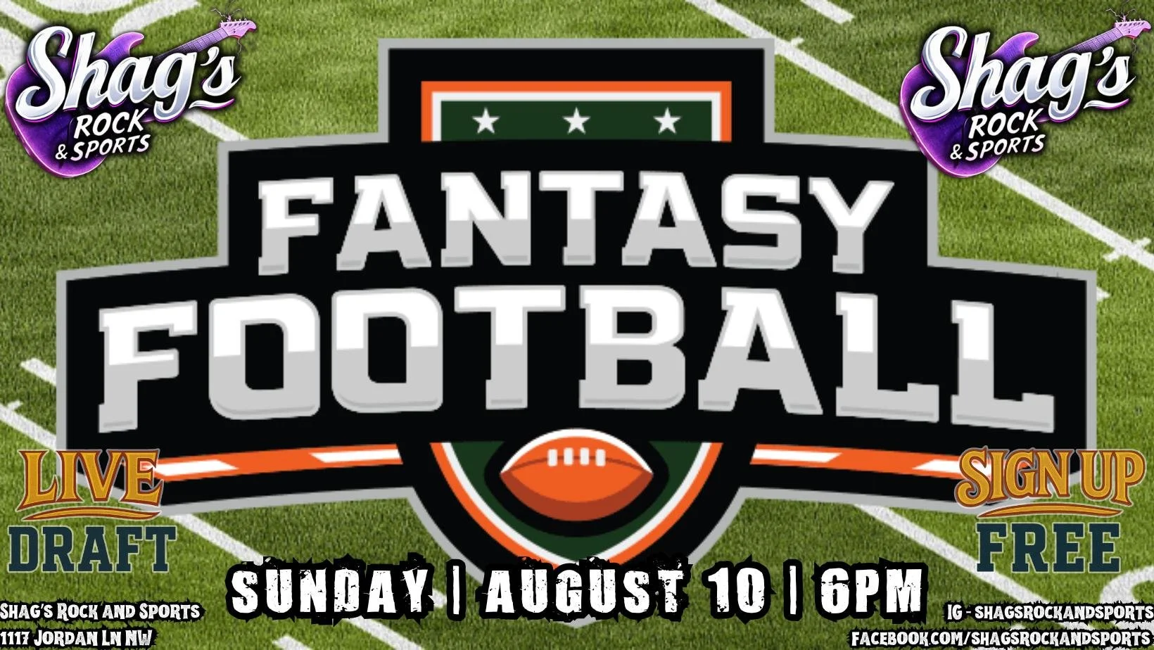 Fantasy Football Live@Shags
