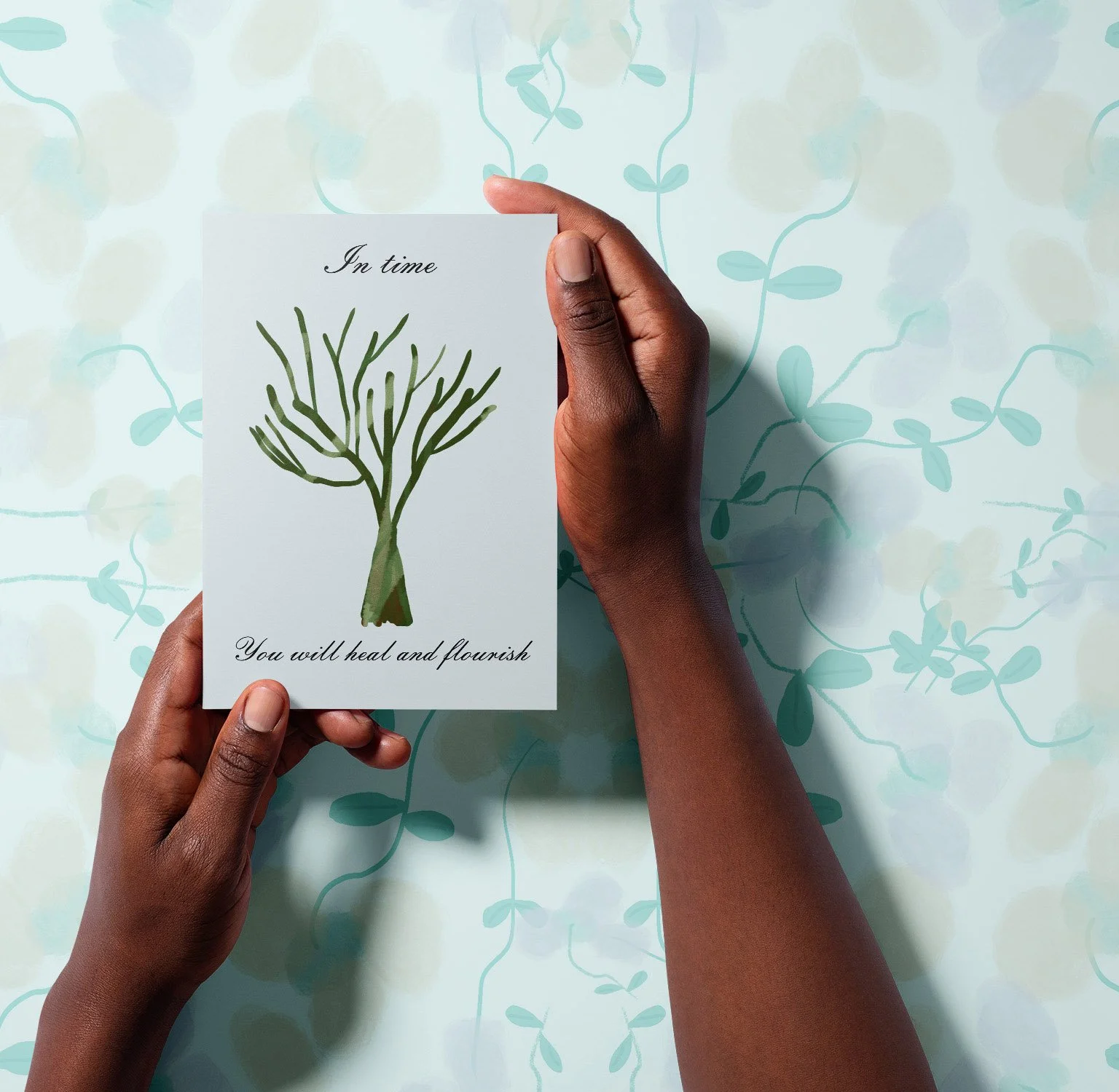 5x7 Green hand drawn bare tree heartfelt card.jpg