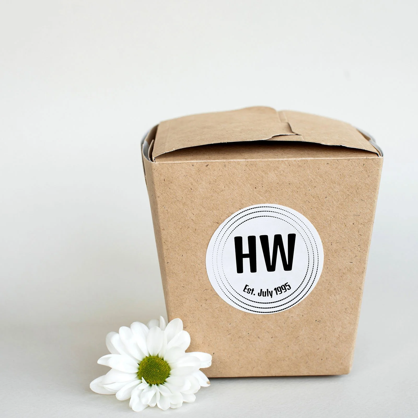 Black Geometric Dashes Circles Motif Classic Round Sticker takeout.jpeg