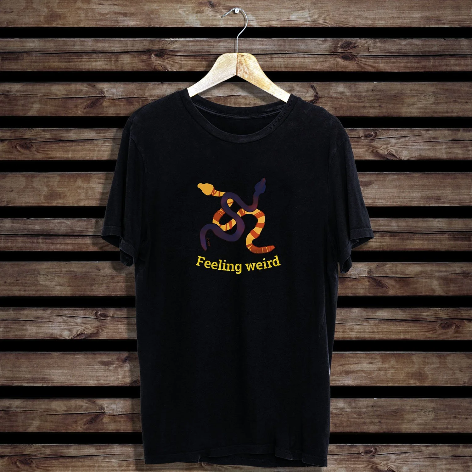 Hand drawn multicoloured funny snakes design tshirt Aleatha Cox.jpg