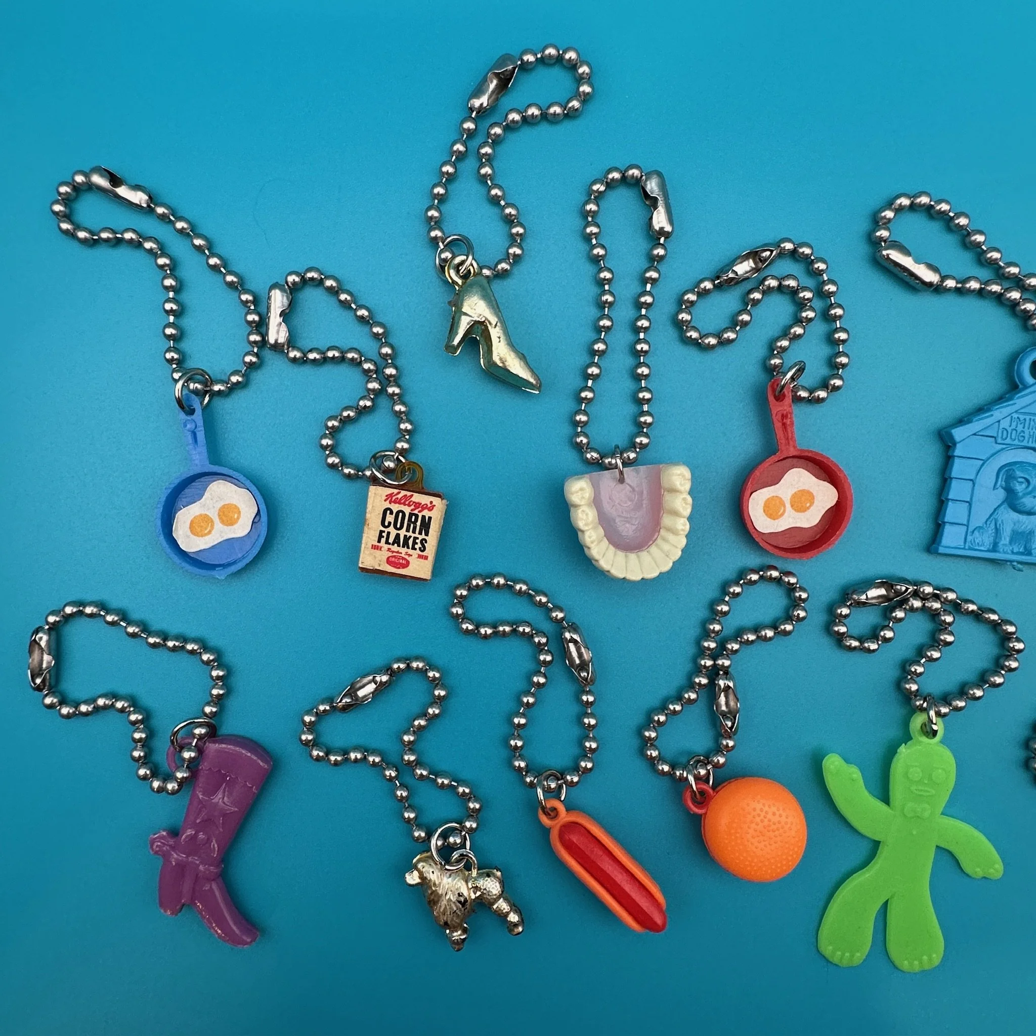 Plastic Charm Lockets 90s Plastic Charm Necklace Vintage Plastic