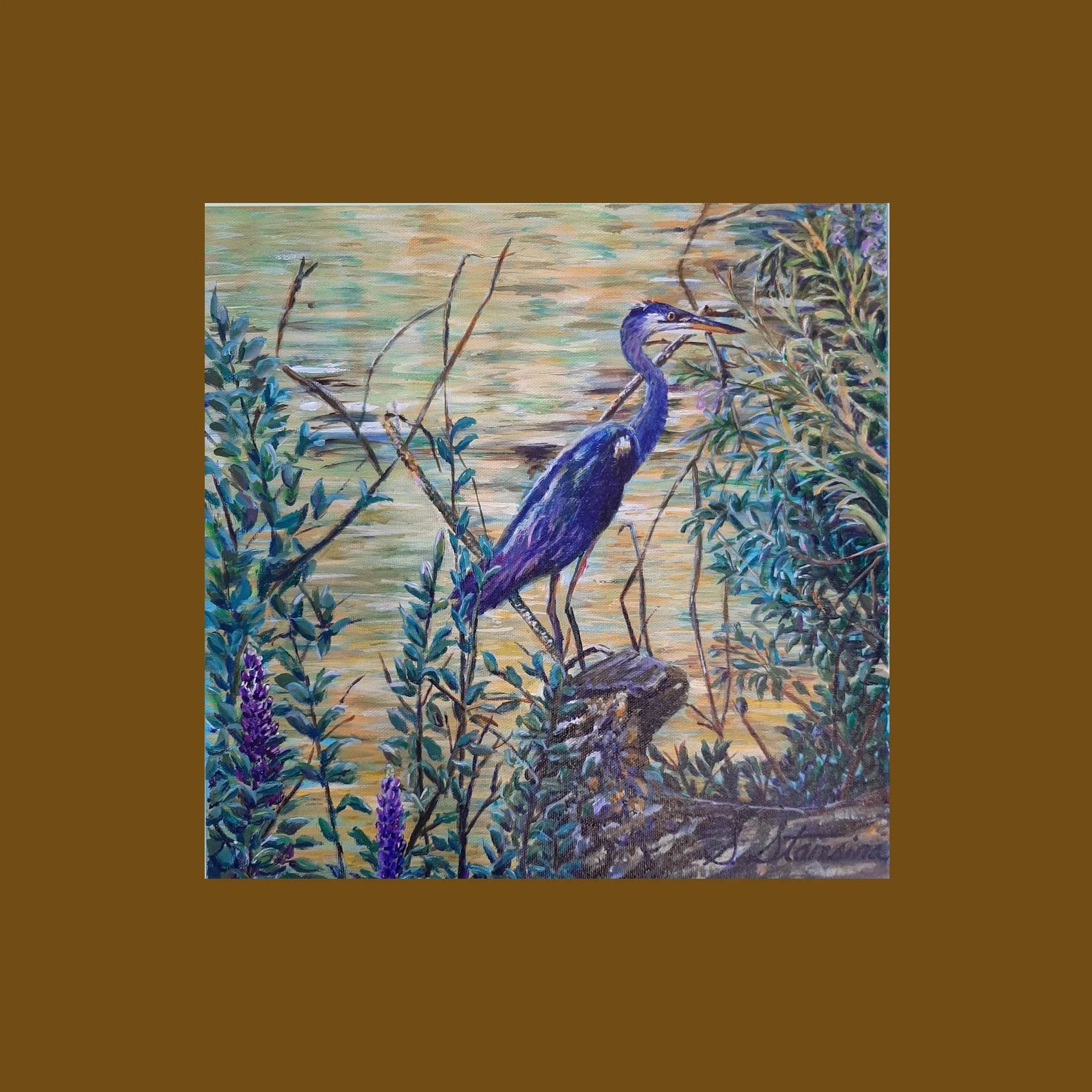 Blue Heron on the Marsh