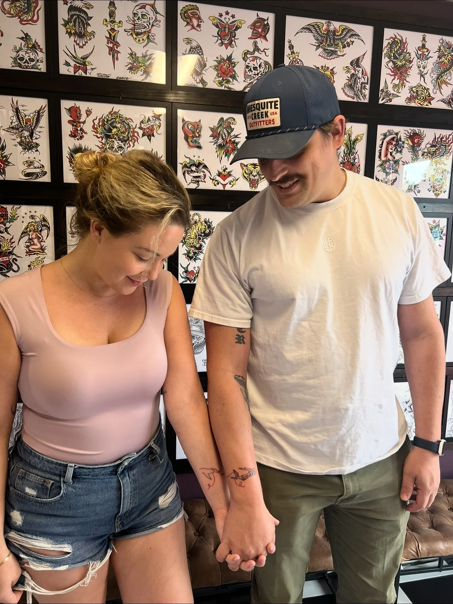 What type of content do y&rsquo;all want to see more of on our page?? Tattoos? Clients? Silly reels? Informative stuff? Comment below and let us know! 👇🏻