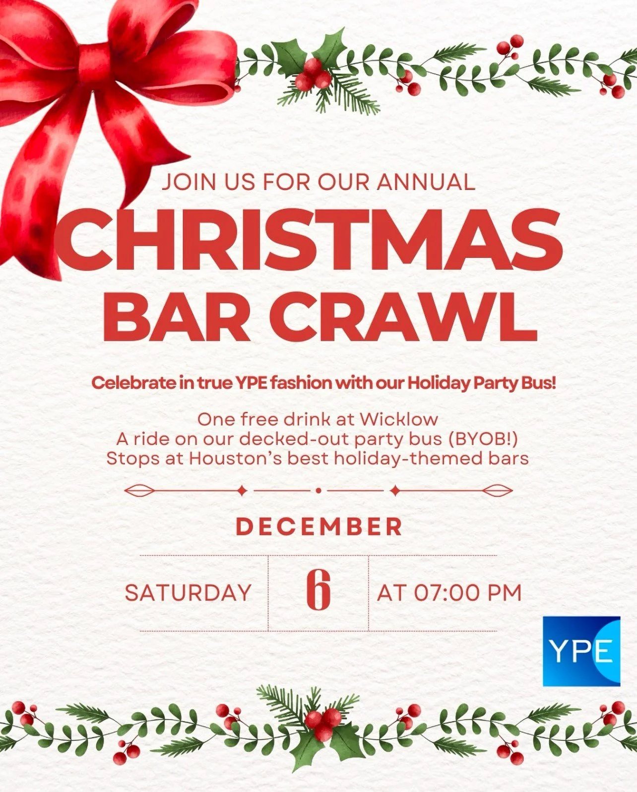 YPE Houston's Christmas Bar Crawl