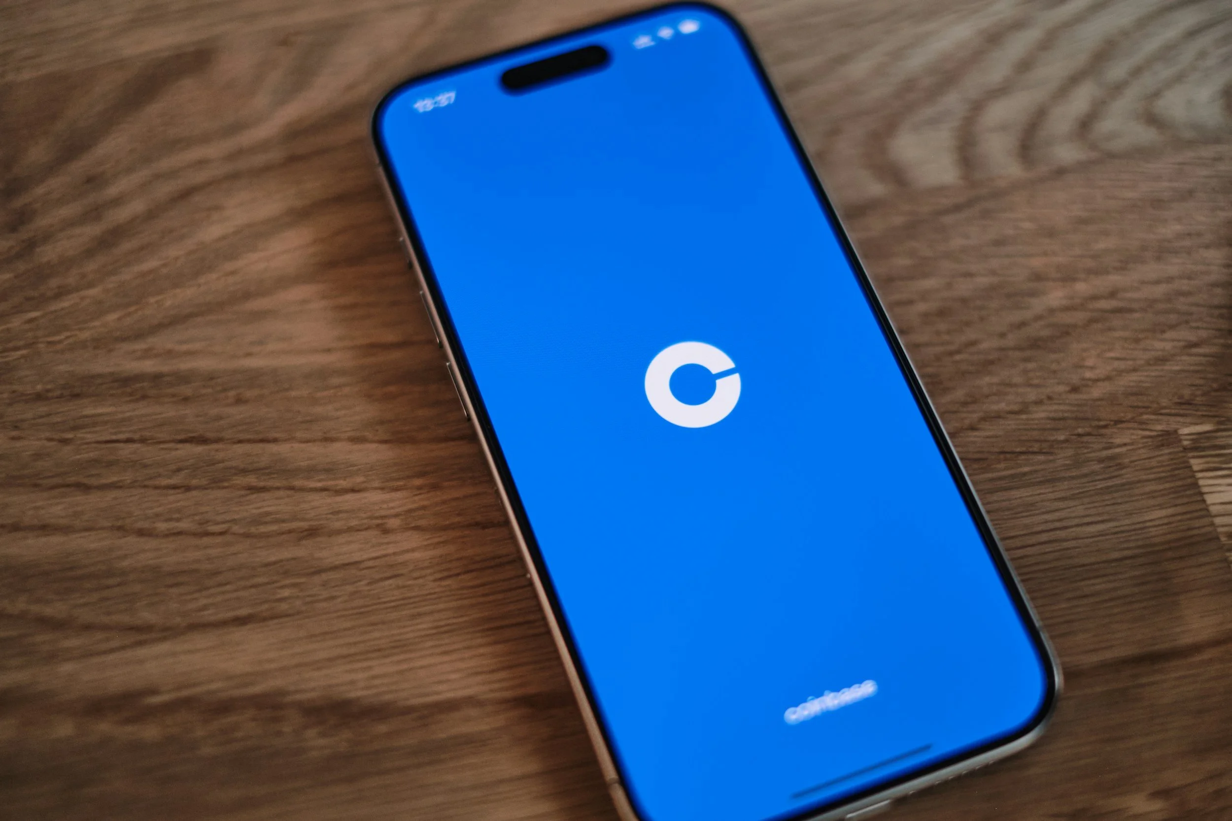Coinbase crypto exchange on iPhone.