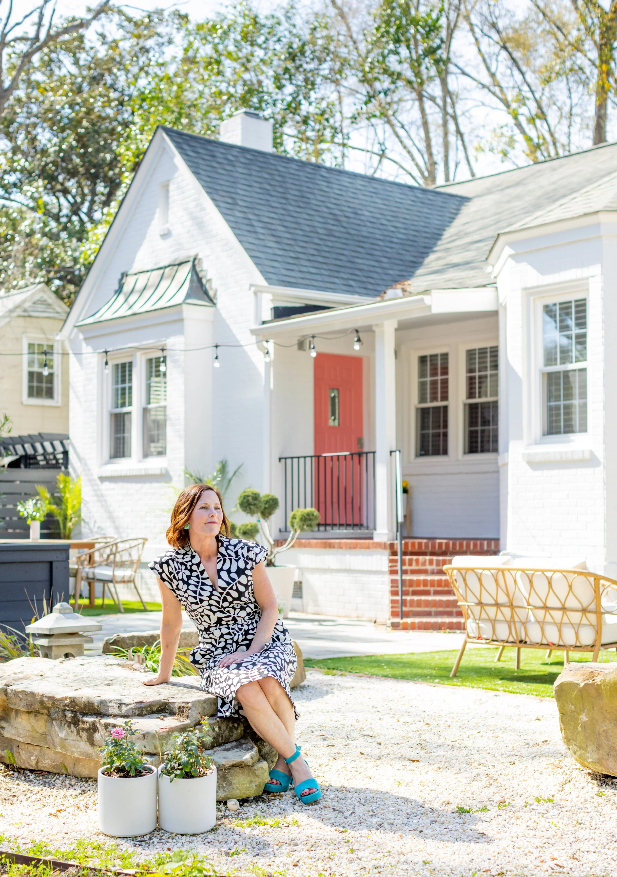 Portrait of Ann Zalla, founder of The Southern Zen, outdoors in Charleston, South Carolina.