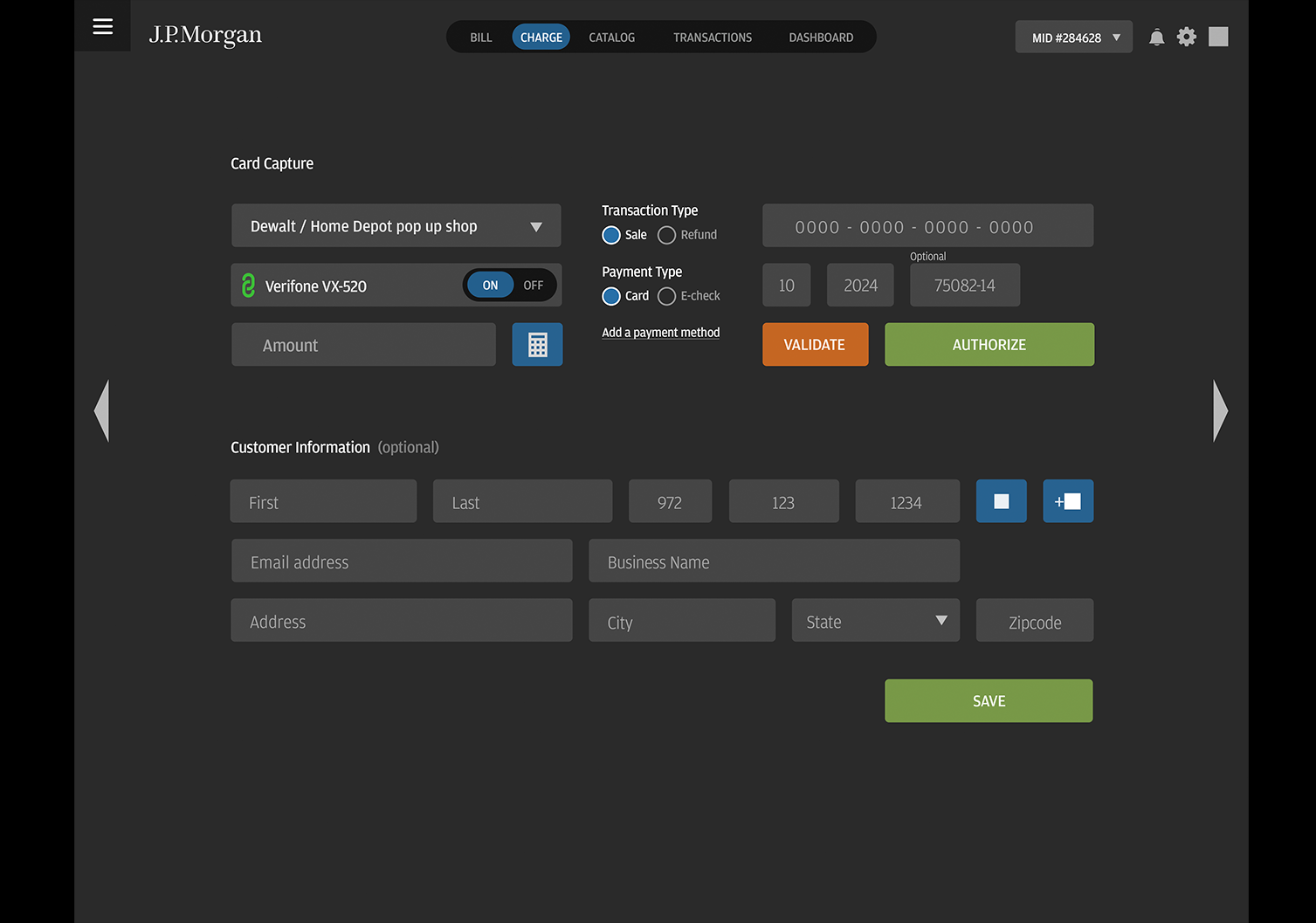 CSR's Main Workspace, take a payment quickly, look up customer data and associate a payment.