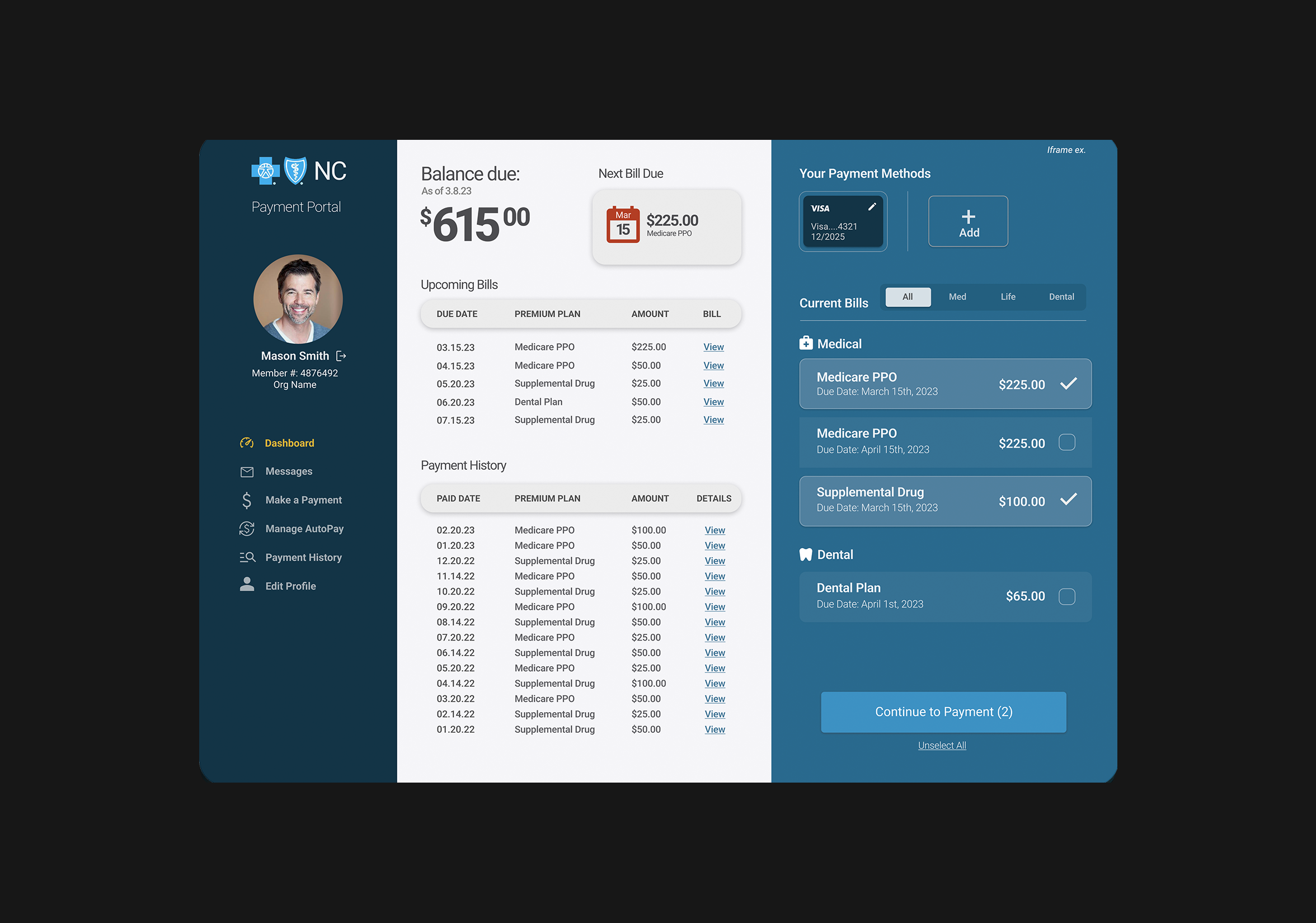 Healthcare Patient Bill Pay Portal