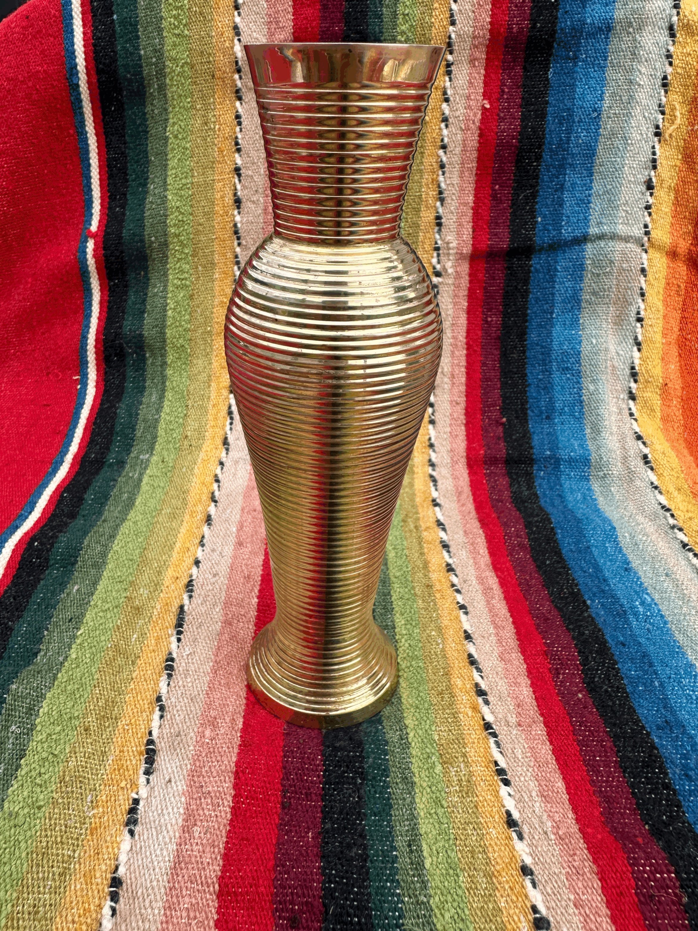 MCM Brass Vase