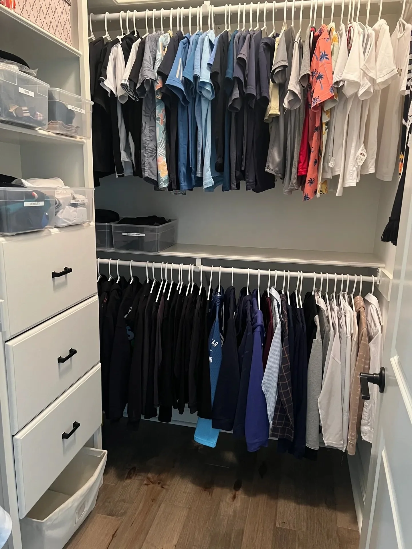 organized kids closet